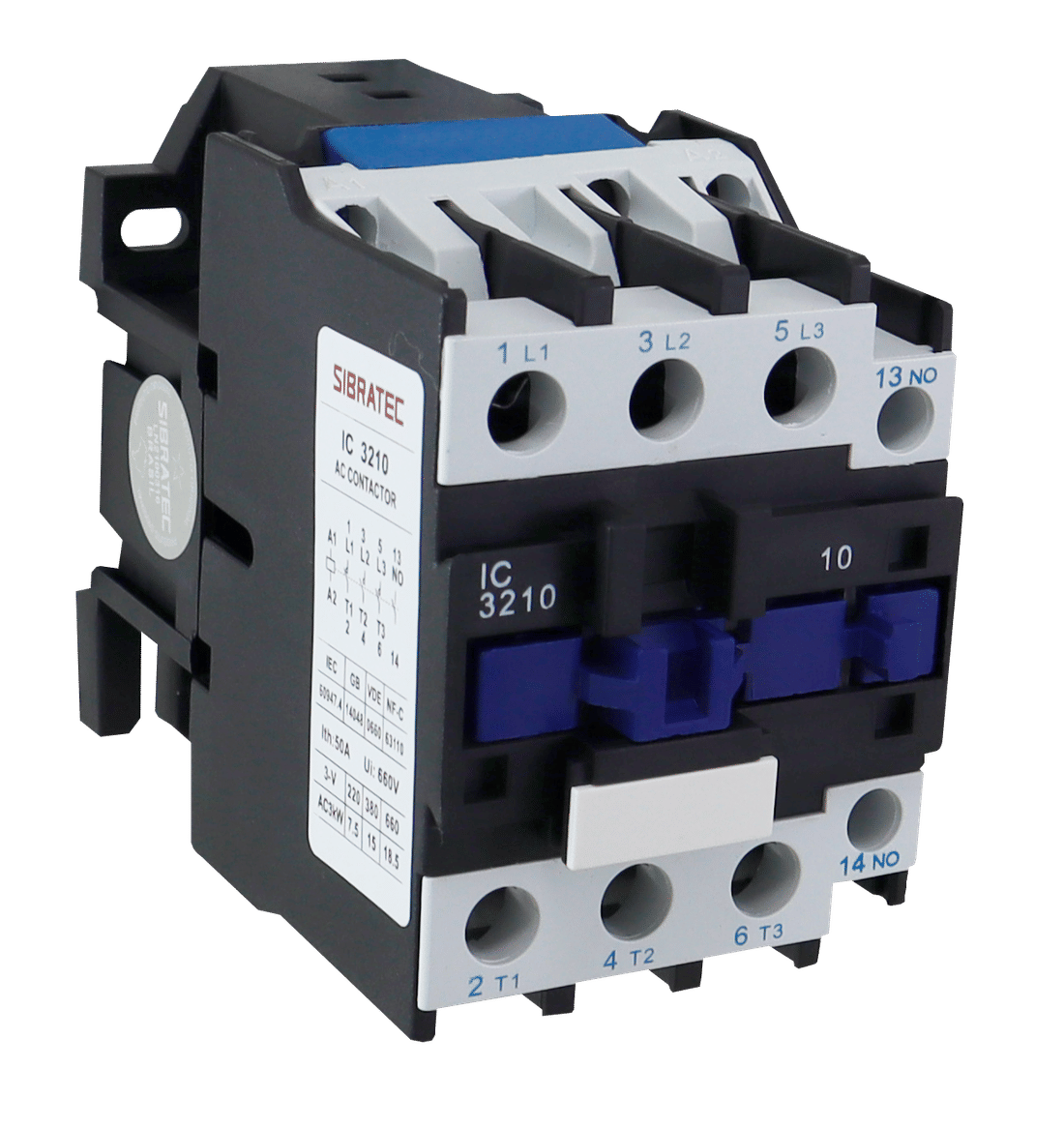 Contator Tripolar 32A 3210 Bobina 220V com Contato aux. 1NA