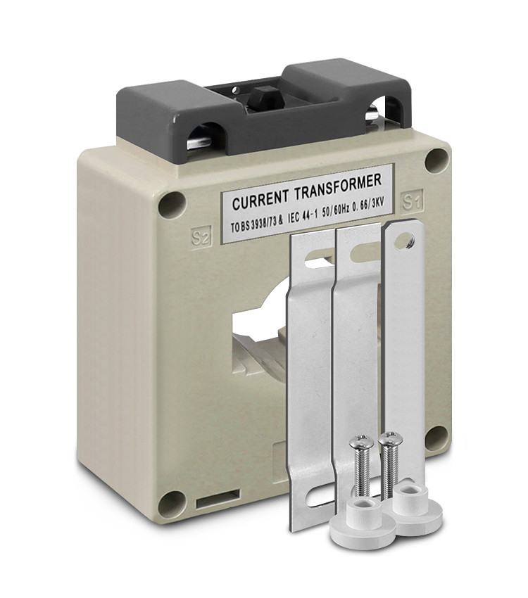 Transformador de Corrente (TC) Relação de 700/5A - Furo cabo 46mm - MSQ60 Transformador de Corrente (TC) Relação de 700/5A - Furo cabo 46mm - MSQ60