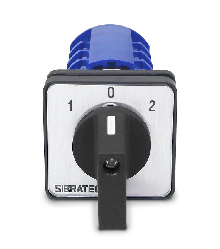 Chave de Transferência Rotativa 63A | 4 Polos | 3 Posições | Porta de Painel | Rede Gerador - LW28-63-4P