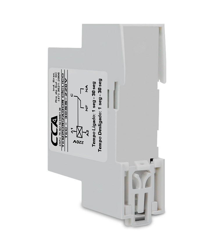Temporizador Cíclico Liga 0-30 Seg. X Desliga 0-30 Seg. - 220V Temporizador Cíclico Liga 0-30 Seg. X Desliga 0-30 Seg. - 220V