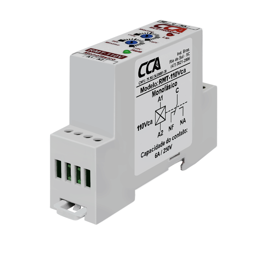 Relé Protetor Monitor Tensão 110/127V - Ajuste Mínimo 80V~110V Máximo 110V~140V - RMT Relé Protetor Monitor Tensão 110/127V - Ajuste Mínimo 80V~110V Máximo 110V~140V - RMT