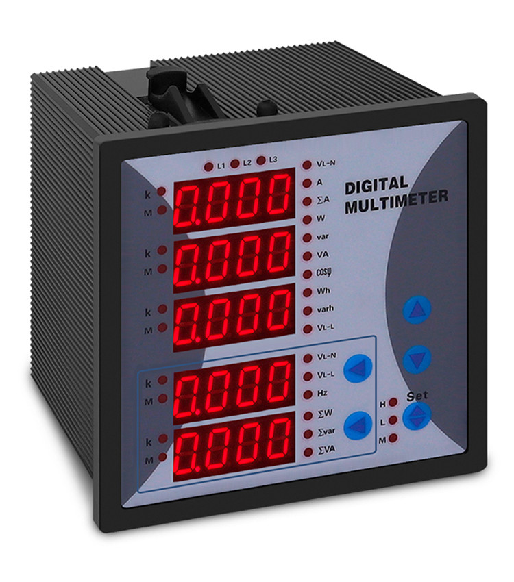 Multimedidor Trifásico (Tensão, Corrente e Frequência) Sem Saída 96x96mm - AOB292E-9X5