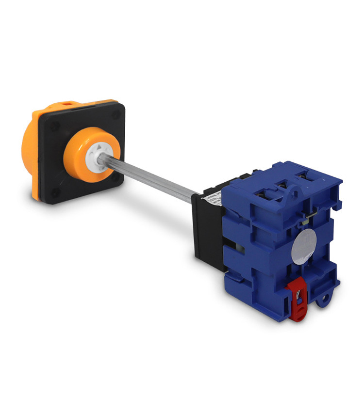 Chave Liga Desliga Rotativa 40A 3 Polos com Haste para Porta de Painel - D11-40A Chave Liga Desliga Rotativa 40A 3 Polos com Haste para Porta de Painel - D11-40A