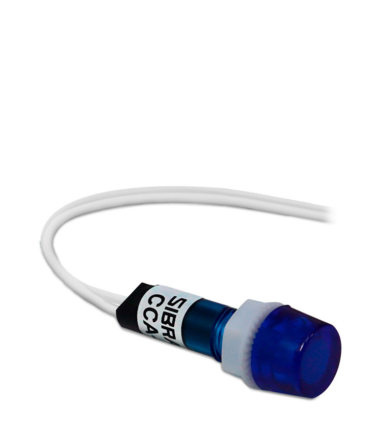 Sinaleiro LED Azul 110V-220V Padrão 9mm - Tipo "Olho de Boi" Sinaleiro LED Azul 110V-220V Padrão 9mm - Tipo "Olho de Boi"