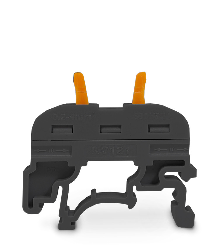 Borne Conector de Emenda Rápida Alavanca Preto 1 Polo 32A Cabo até 4mm Trilho DIN Borne Conector de Emenda Rápida Alavanca Preto 1 Polo 32A Cabo até 4mm Trilho DIN