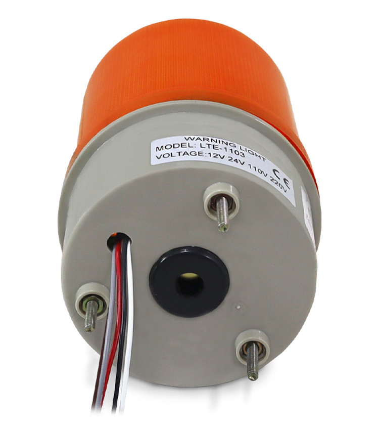 Sinalizador Giratório Amarelo com Buzzer 12V-220V (AC/DC) Giroflex - LTE1101