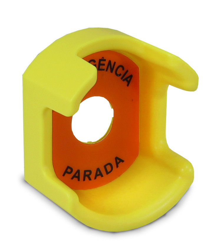 Protetor Plástico Guarda Alta Amarelo para Botão de Emergência 22mm - SA-EG2 Protetor Plástico Guarda Alta Amarelo para Botão de Emergência 22mm - SA-EG2