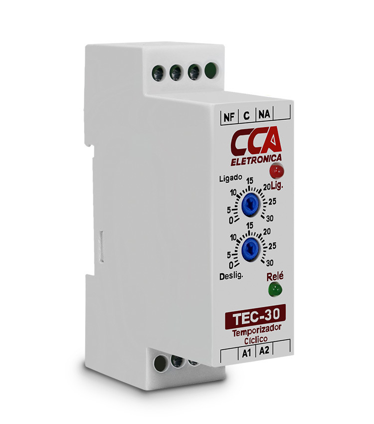 Temporizador Cíclico Liga 0-30 Min. X Desliga 0-30 Min. - 24V