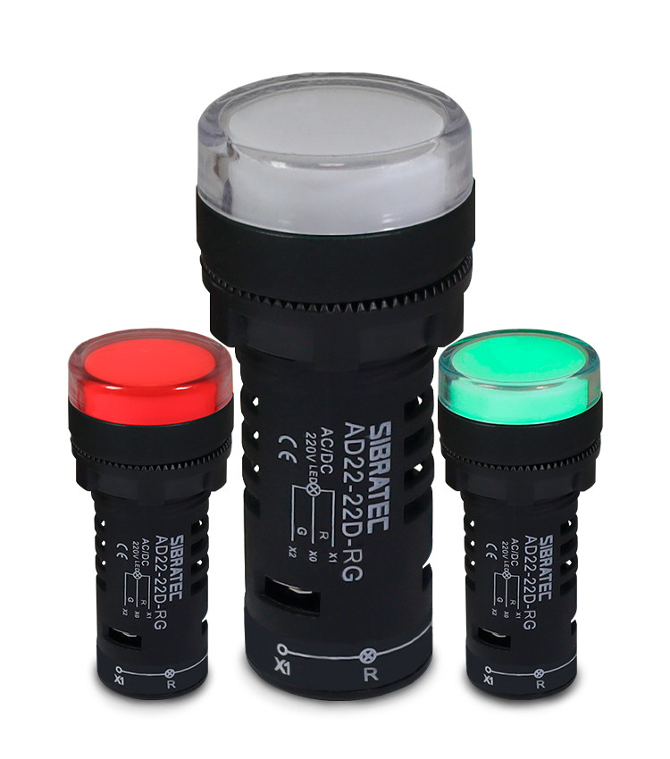 Sinaleiro Led Bicolor 220V Verde E Vermelho 22mm - AD22-22D Sinaleiro Led Bicolor 220V Verde E Vermelho 22mm - AD22-22D