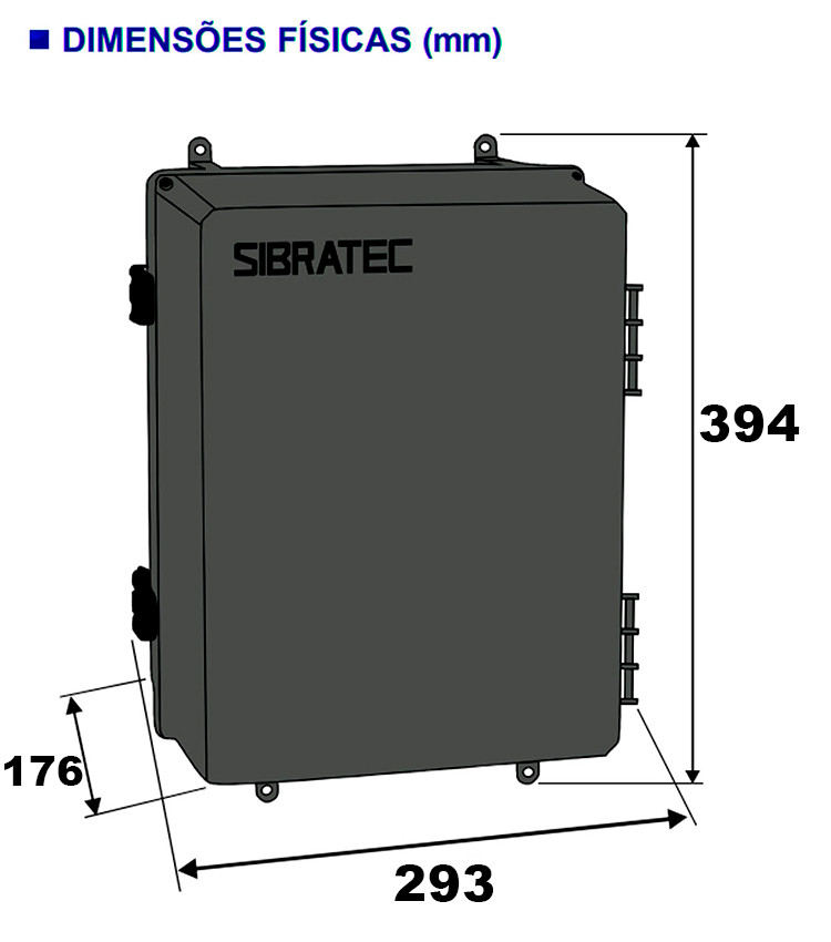 Quadro de Comando G 35x26x17cm Caixa Plástica Preta para Montagem de Materiais Elétricos - C352617 Quadro de Comando G 35x26x17cm Caixa Plástica Preta para Montagem de Materiais Elétricos - C352617