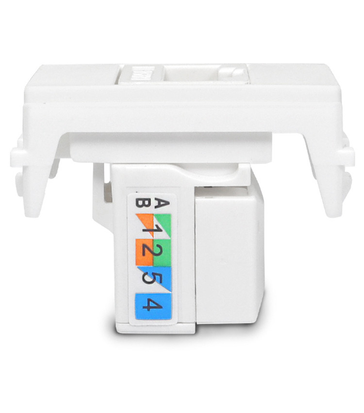 Conector Fêmea Ethernet RJ45 Suporte Trilho Din Categoria 5E - TWRJ45