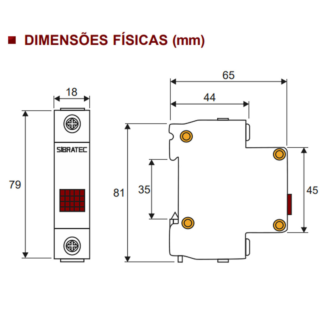 DPS Dispositivo Protetor de Surto Monopolar 30/60kA 275V Bivolt Classe 2 - SPD-60-275 DPS Dispositivo Protetor de Surto Monopolar 30/60kA 275V Bivolt Classe 2 - SPD-60-275