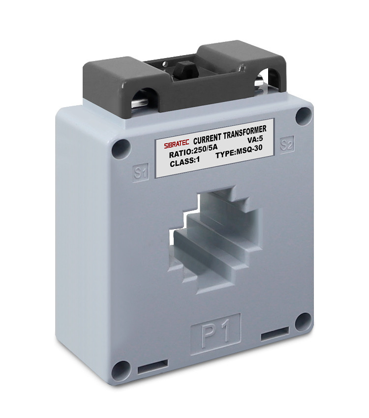 Transformador de Corrente (TC) Relação de 250/5A - Furo cabo 31mm - MSQ30 Transformador de Corrente (TC) Relação de 250/5A - Furo cabo 31mm - MSQ30