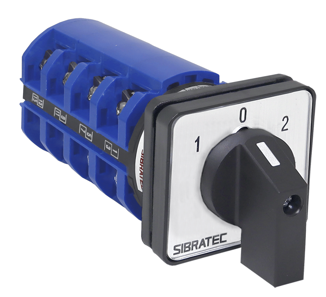 Chave de Transferência Rotativa 63A | 4 Polos | 3 Posições | Porta de Painel | Rede Gerador - LW28-63-4P