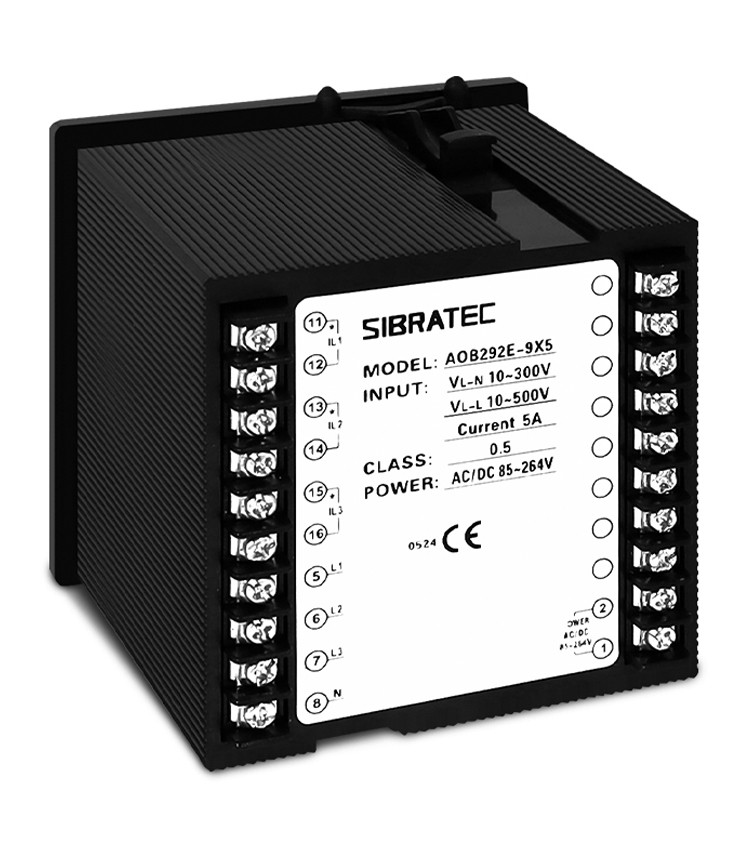 Multimedidor Trifásico (Tensão, Corrente e Frequência) Sem Saída 96x96mm - AOB292E-9X5