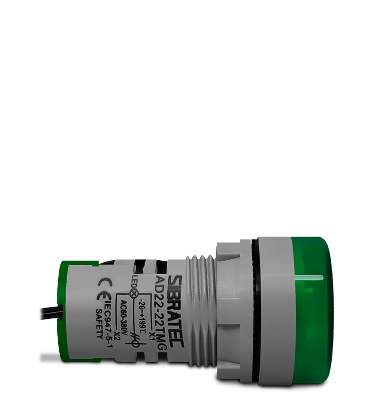 Medidor de Temperatura Digital -20 A 199°C Verde 22mm Bivolt 110V / 220V - AD22-22TMG Medidor de Temperatura Digital -20 A 199°C Verde 22mm Bivolt 110V / 220V - AD22-22TMG