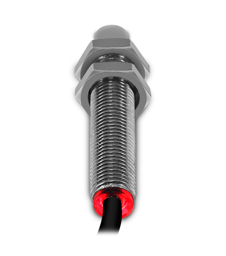 Sensor Indutivo não Faceado 8mm PNP-NA 6-36V Range 2mm com 3 Fios - LM8-3002PA