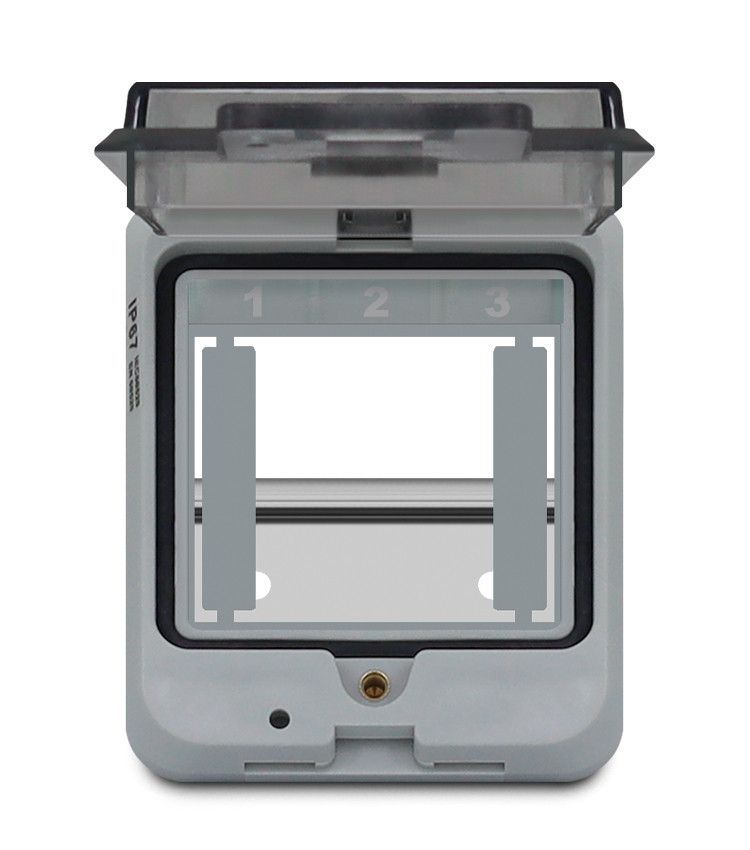 Visor Basculante De Embutir Disjuntor Din Até 3 Polos IP67 Visor Basculante De Embutir Disjuntor Din Até 3 Polos IP67