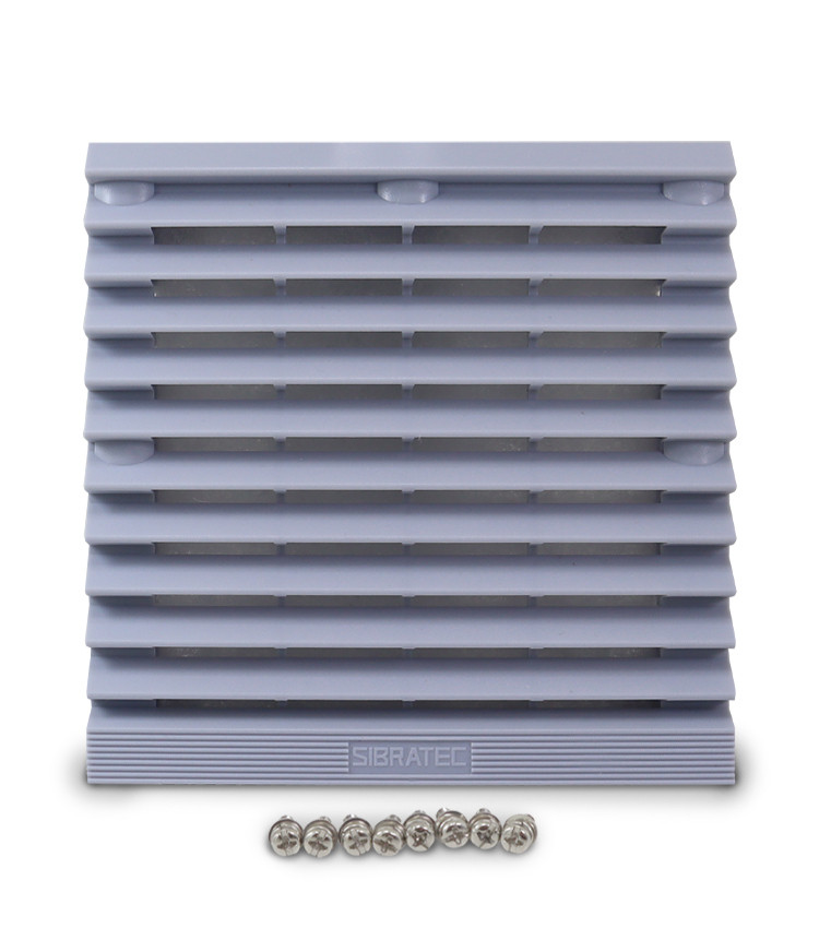Veneziana com Filtro para Ventilador 120x120mm cor Cinza