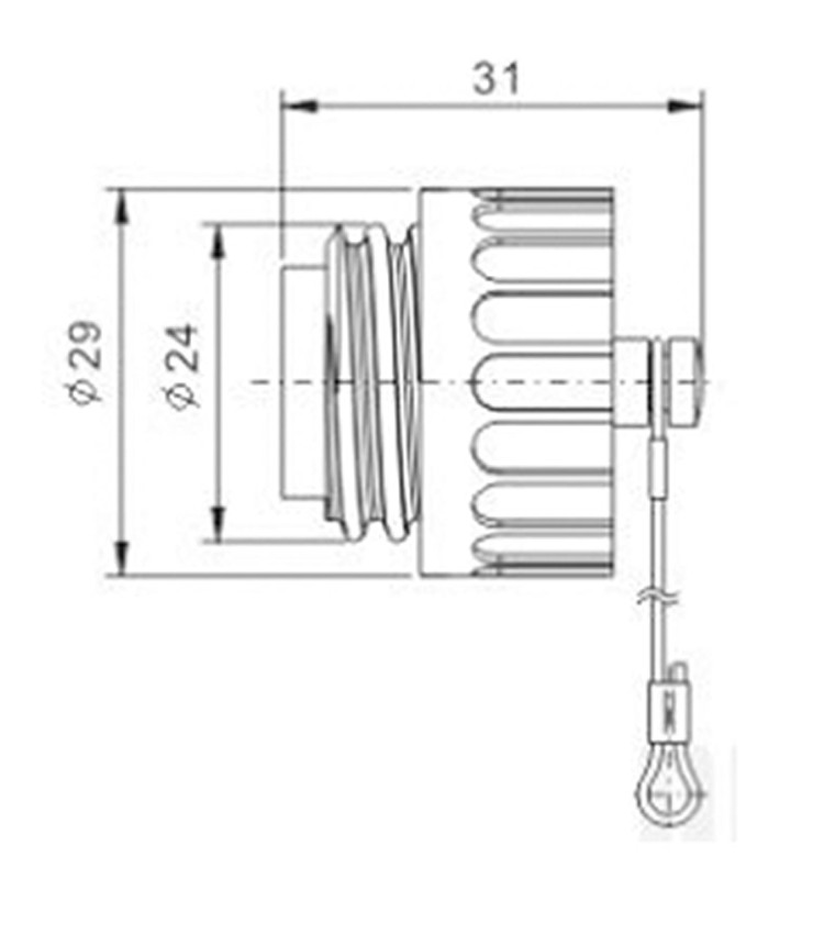 Tampa para Conector Blindado Femea WA22 Rosca Externa Tampa para Conector Blindado Femea WA22 Rosca Externa