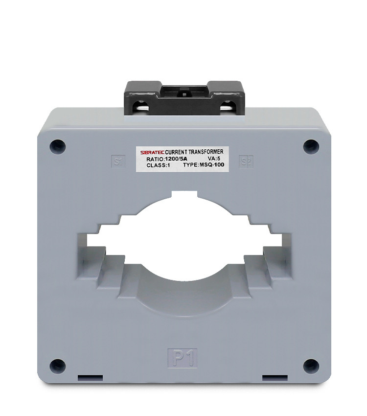 Transformador de Corrente (TC) Relação de 1200/5A - Furo cabo 62mm - MSQ100 Transformador de Corrente (TC) Relação de 1200/5A - Furo cabo 62mm - MSQ100