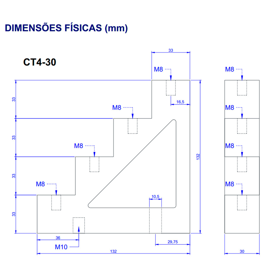 Par Isolador Epóxi Tipo Escada 30mm Suporte Barramento - CT4-30 Par Isolador Epóxi Tipo Escada 30mm Suporte Barramento - CT4-30