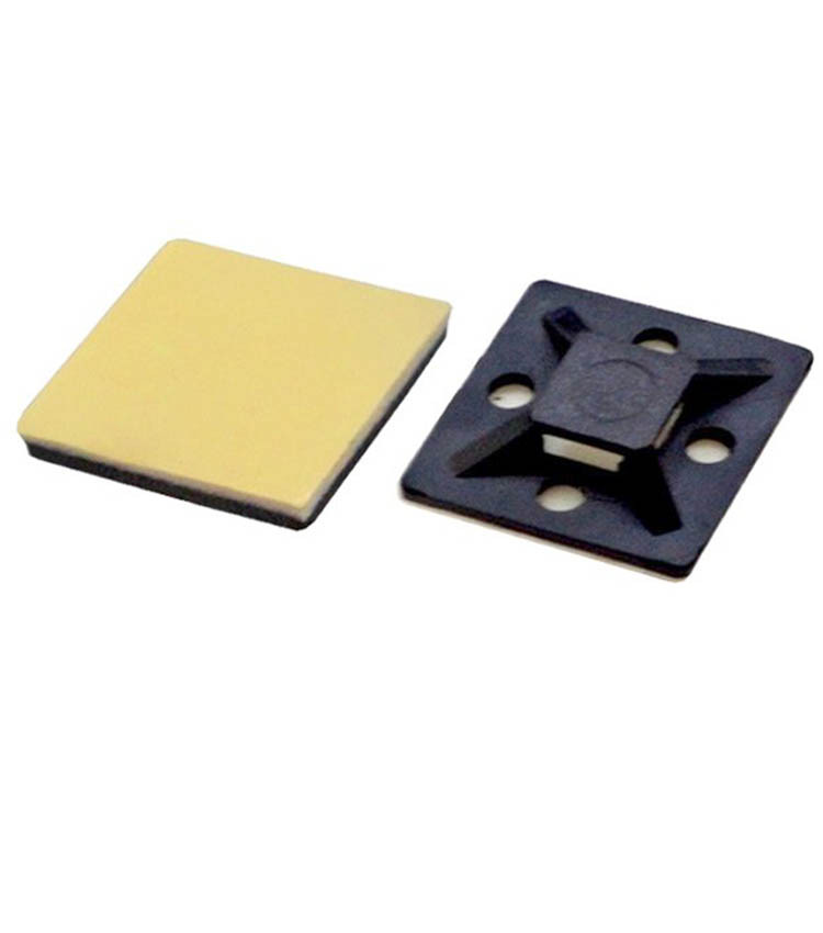 Suporte Auto Adesivo 20x20mm Fixador Abraçadeiras Preto Pacote 100 Peças Suporte Auto Adesivo 20x20mm Fixador Abraçadeiras Preto Pacote 100 Peças