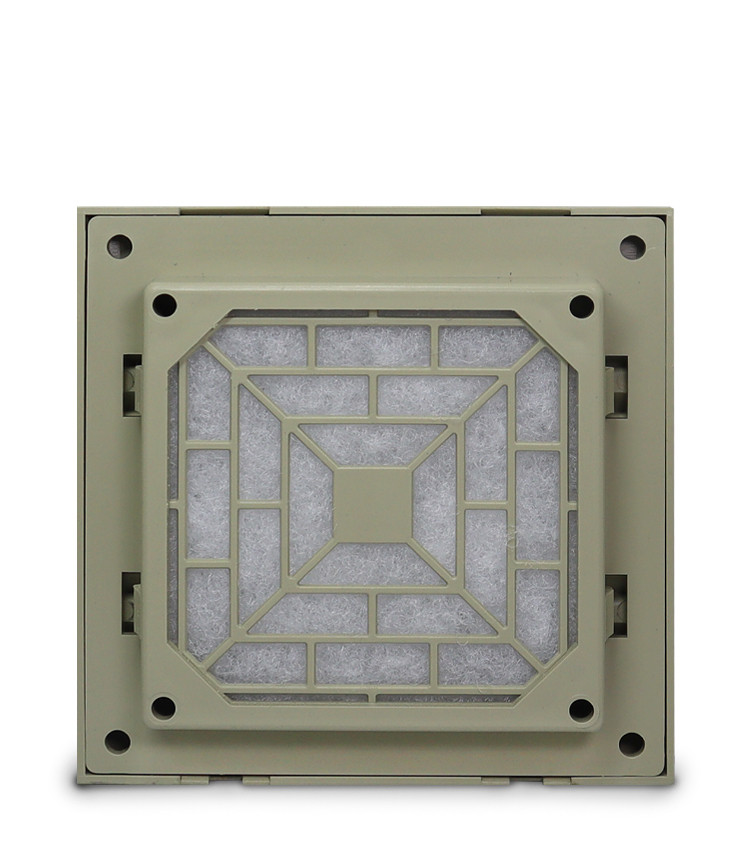 Veneziana com Filtro para Ventilador 80x80mm cor Bege Veneziana com Filtro para Ventilador 80x80mm cor Bege