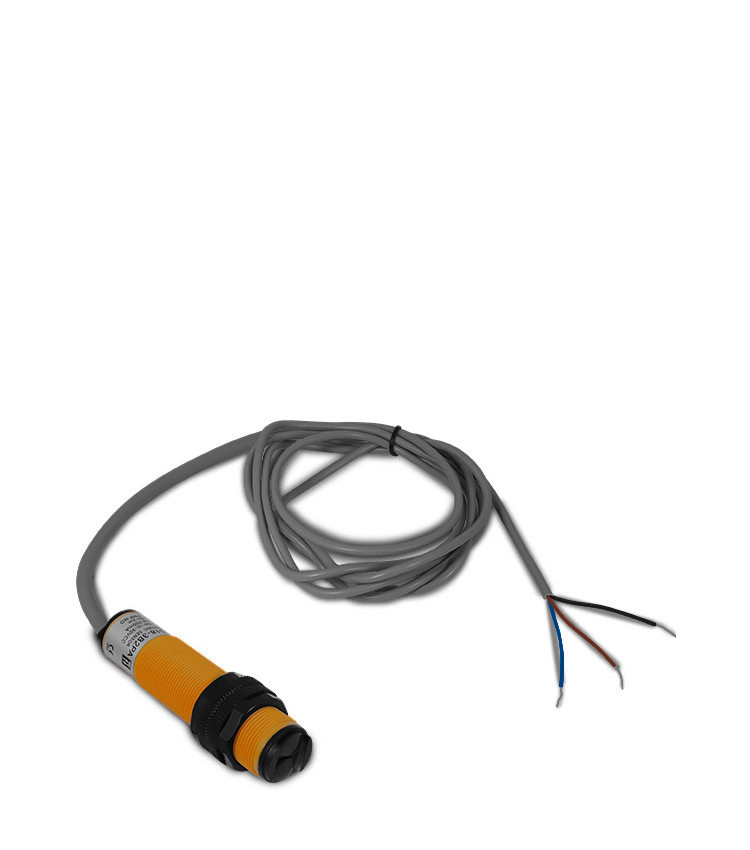 Sensor Fotoelétrico Difuso 18mm PNP-NA 10-30V Range 2m com 3 Fios - G18-3B2PA Sensor Fotoelétrico Difuso 18mm PNP-NA 10-30V Range 2m com 3 Fios - G18-3B2PA
