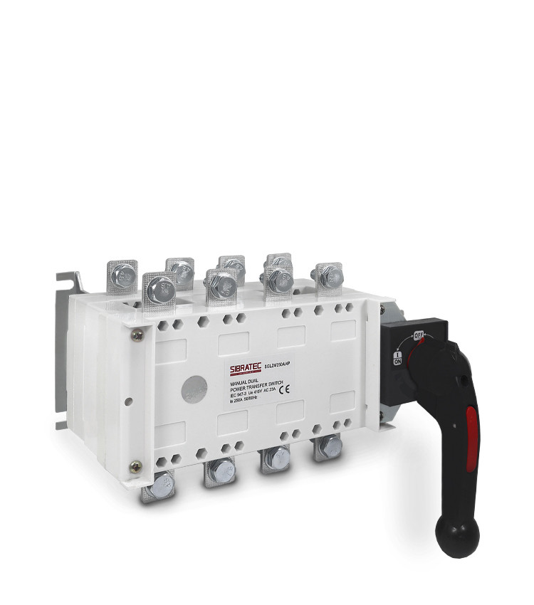 Chave de Transferência Manual 250A 4 Polos 3 Posições Rede Gerador - SGLZ Chave de Transferência Manual 250A 4 Polos 3 Posições Rede Gerador - SGLZ