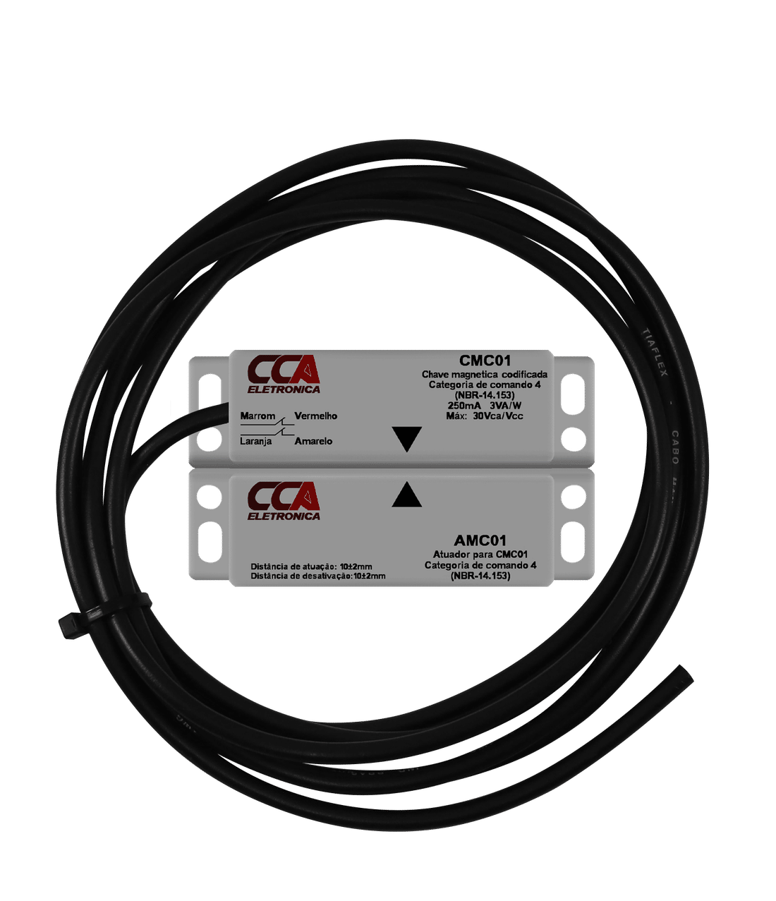 Chave Magnética Codificada 2NF Atuador + Sensor de Proximidade Nr12 - Cmc01 Chave Magnética Codificada 2NF Atuador + Sensor de Proximidade Nr12 - Cmc01