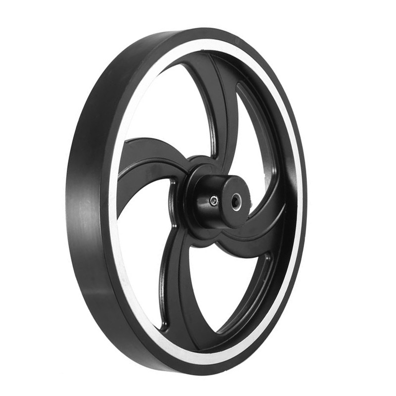 Roda Roldana Metálica com Borracha 500mm de Perímetro para Encoder Eixo 6mm Roda Roldana Metálica com Borracha 500mm de Perímetro para Encoder Eixo 6mm