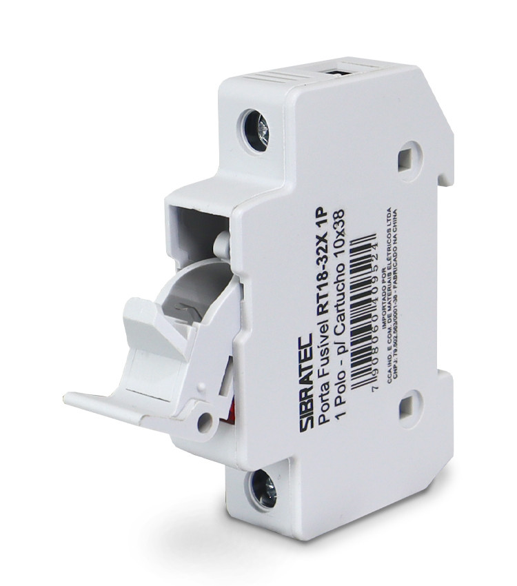 Porta Fusível Cartucho 1 Polo até 32A RO15 10x38mm 690V com LED Indicador - RT18-32