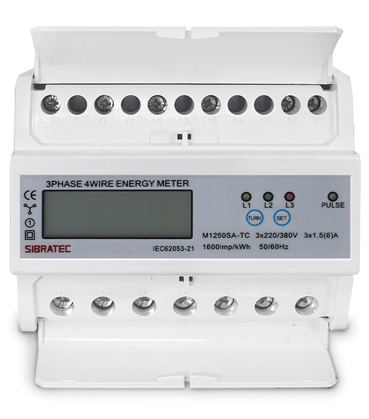 Medidor de Energia kWh Trifásico Medição Indireta por TC x/5A (5A-5000A)