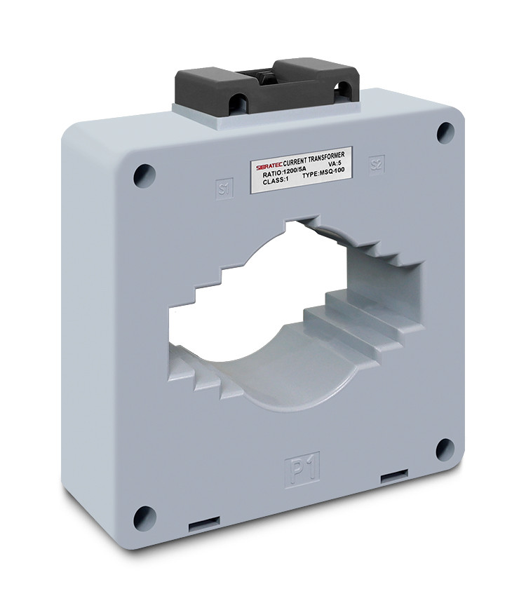Transformador de Corrente (TC) Relação de 1200/5A - Furo cabo 62mm - MSQ100 Transformador de Corrente (TC) Relação de 1200/5A - Furo cabo 62mm - MSQ100