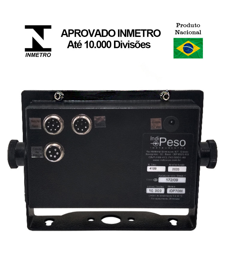 Indicador de Peso 4 Saídas Relé + Analógica + RS485 + RS232 175x115mm Aprovado Inmetro - IDP7000-PLUS Indicador de Peso 4 Saídas Relé + Analógica + RS485 + RS232 175x115mm Aprovado Inmetro - IDP7000-PLUS