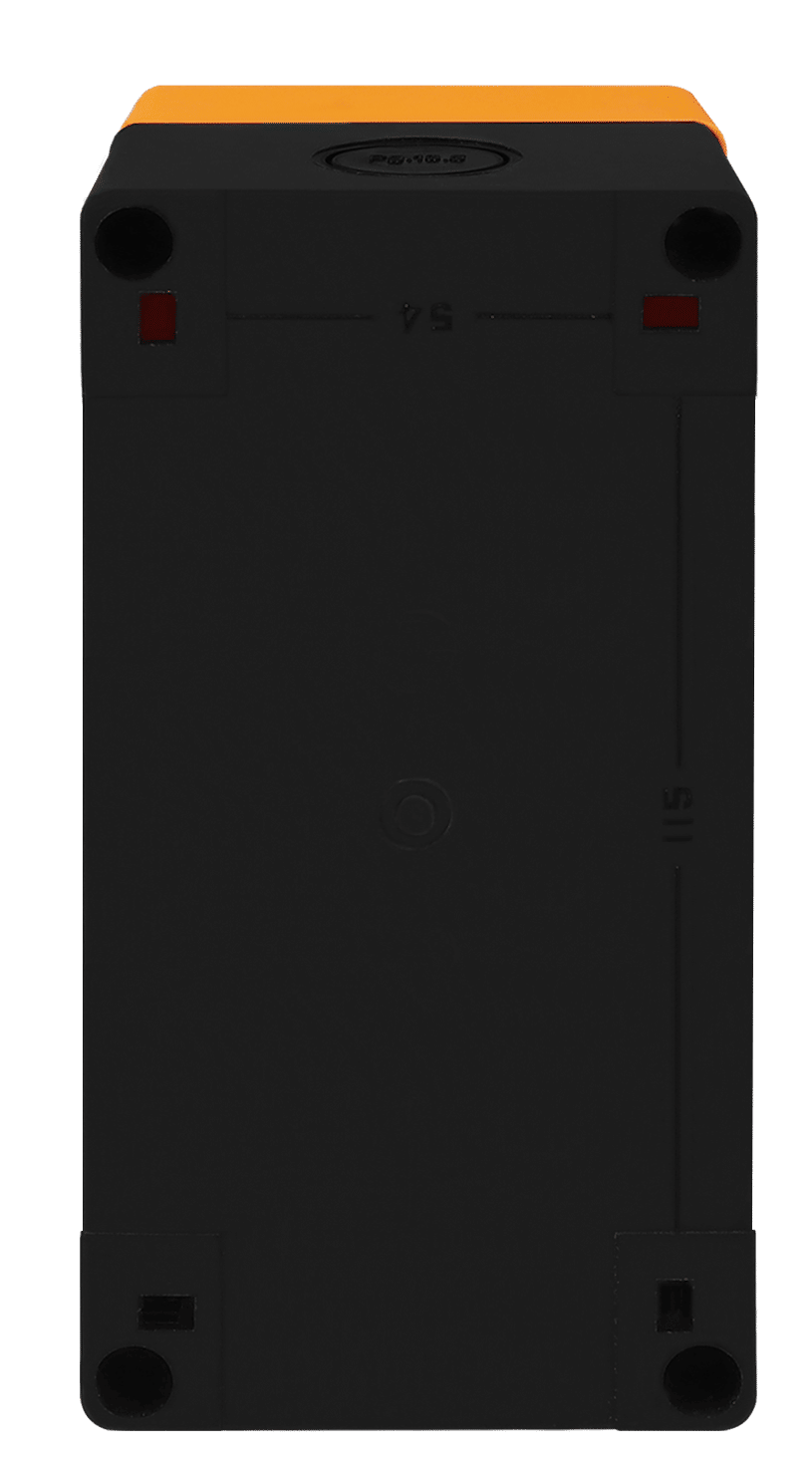 Caixa Plástica Botoeira com 3 Furos 22mm Amarelo e Preto