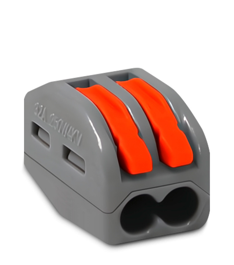 Conector de Emenda Rápida 2 Vias Conectadas para Cabo até 4mm² Corrente máx. 32A - KV412