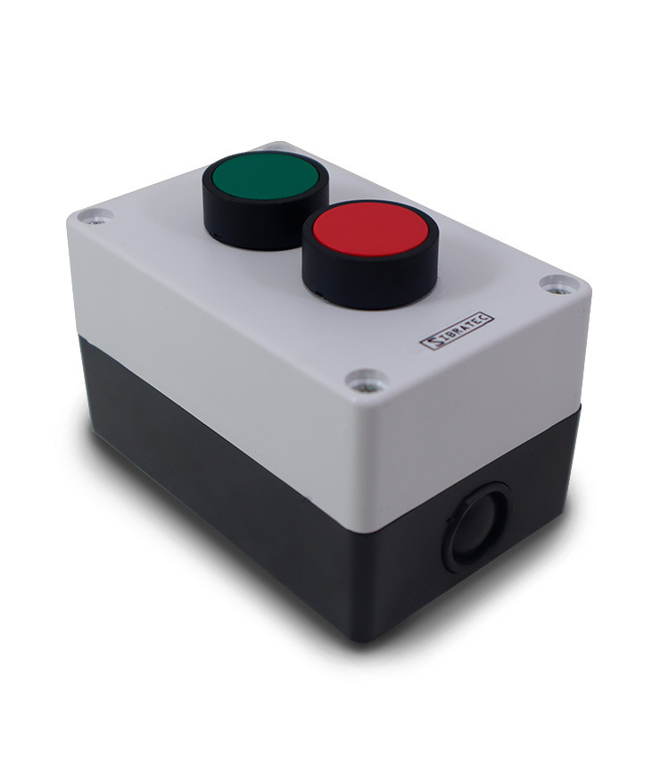 Botoeira Liga Desliga Botão de Pulso Verde 1NA + Vermelho 1NF de Comando