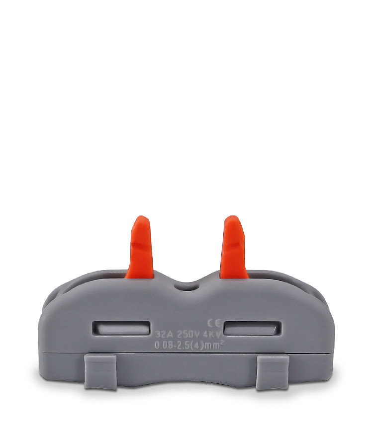 Conector de Emenda Rápida 1 Via 1 Polo para Cabo até 4mm² Corrente máx. 32A - KV212 Conector de Emenda Rápida 1 Via 1 Polo para Cabo até 4mm² Corrente máx. 32A - KV212