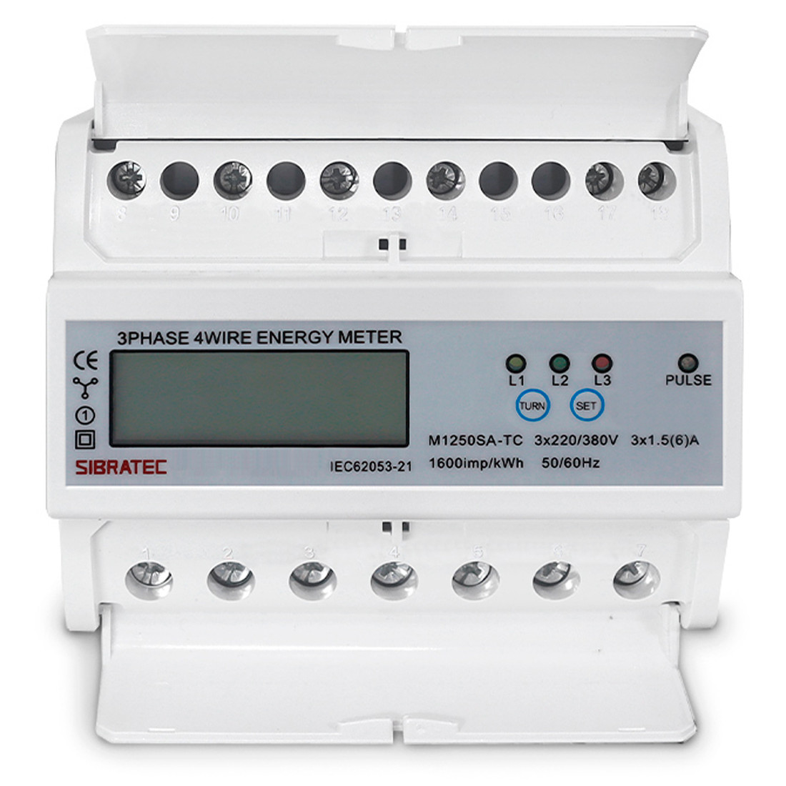 Kit Medidor Energia Kwh Trifásico + 3 TC Transformador de Corrente Kit Medidor Energia Kwh Trifásico + 3 TC Transformador de Corrente