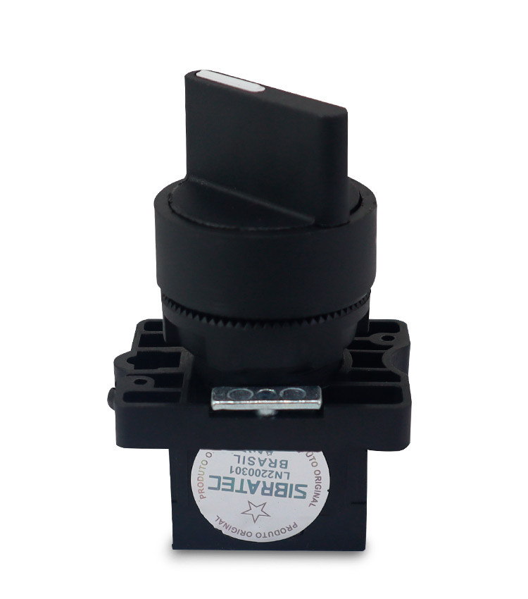 Chave Seletora com 2 Posições 1NA Plástica 22mm Manopla Curta - ED21