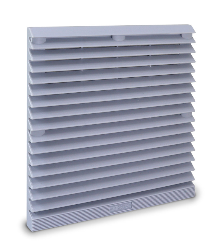 Veneziana com Filtro para Ventilador 150x150mm e 120x120mm cor Cinza