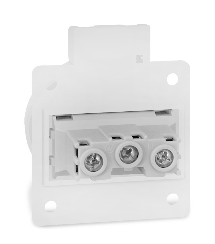 Tomada De Embutir Branca com Tampa 2p+t Padrão Brasileiro 10a / 20a - TBSE Tomada De Embutir Branca com Tampa 2p+t Padrão Brasileiro 10a / 20a - TBSE