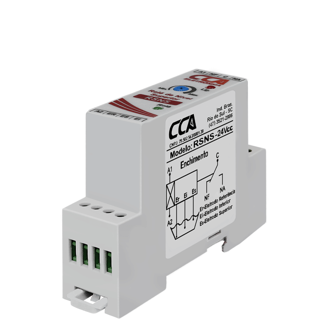 Relé de Nível Superior 24V Controle de Enchimento 2 ou 3 Eletrodos - RSNS