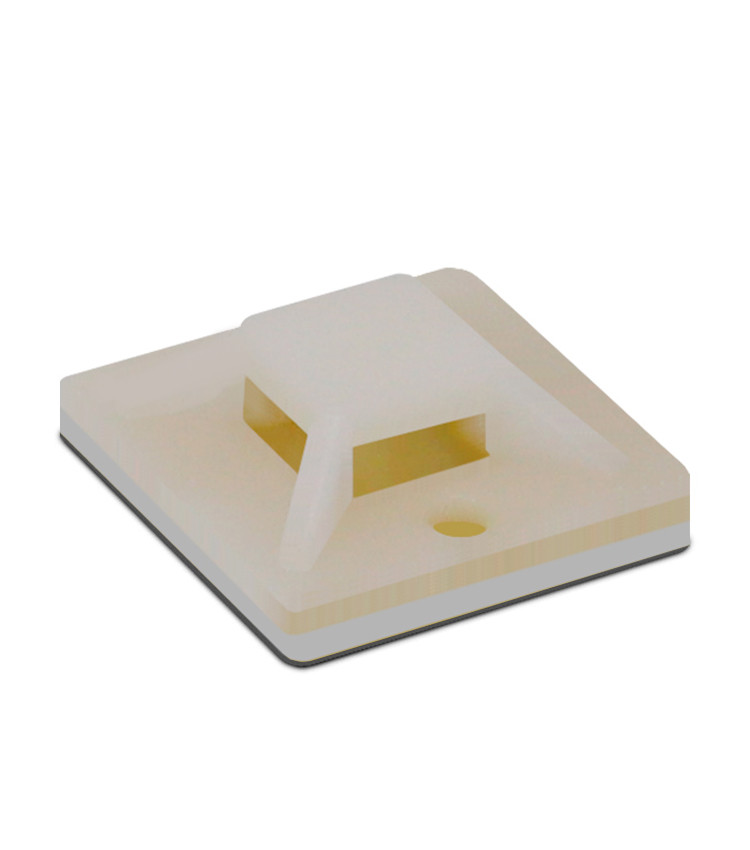 Suporte Auto Adesivo 30x30mm Fixador Abraçadeiras Branco Pacote 100 Peças Suporte Auto Adesivo 30x30mm Fixador Abraçadeiras Branco Pacote 100 Peças