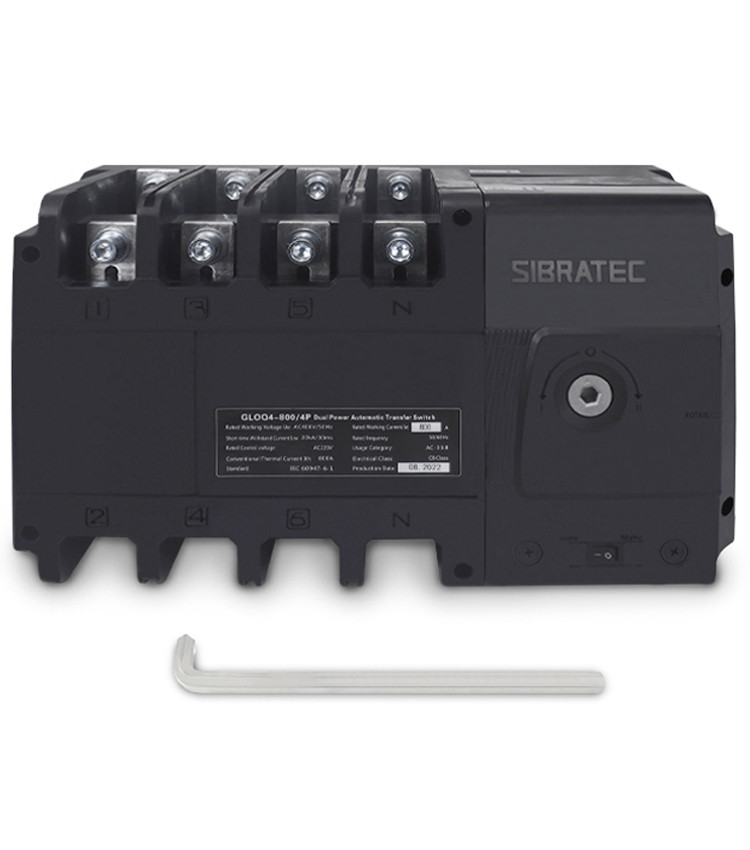 Chave de Transferência Automática 800A 4 Polos Rede Gerador sem Carga - GLOQ4-800/4P Chave de Transferência Automática 800A 4 Polos Rede Gerador sem Carga - GLOQ4-800/4P