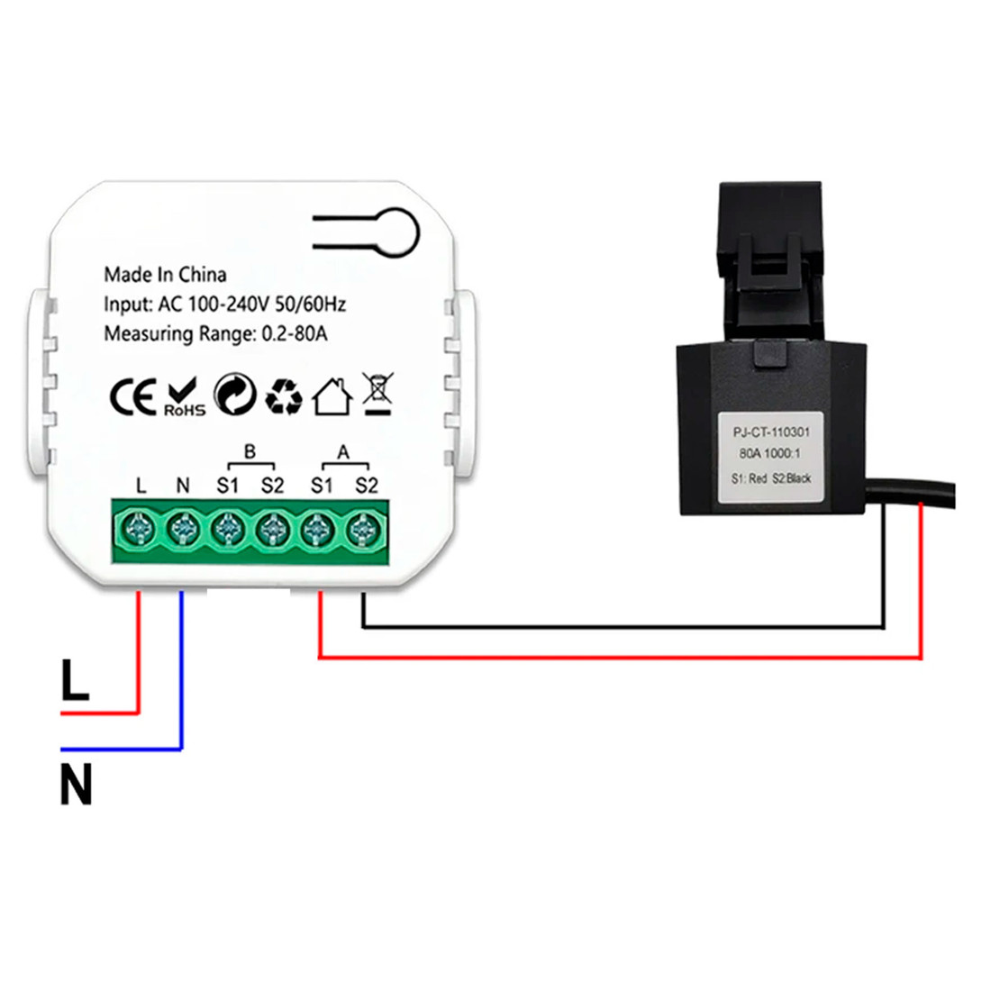 Medidor Energia Kwh Geração Monofásico Tc 80a 110/220v Wifi Aplicativo
