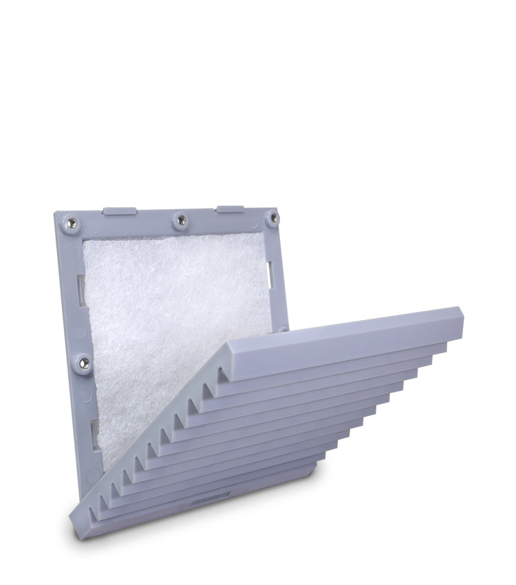 Veneziana com Filtro para Ventilador 120x120mm cor Cinza