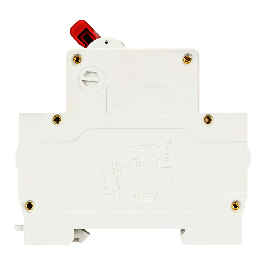 Chave Transferência 1+1 Polo 63A Trilho DIN Disjuntor Intertravado Rede Gerador - DZ-47